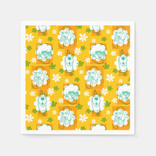 Scooby-Doo Character Floral Pattern Napkins