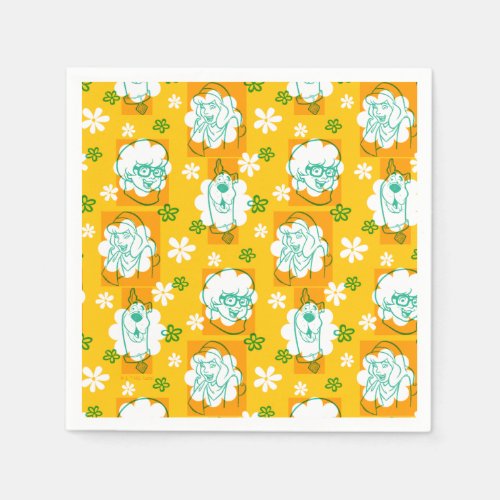 Scooby_Doo  Character Floral Pattern Napkins