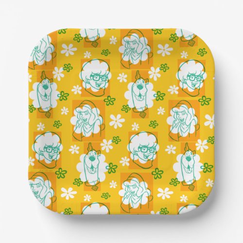 Scooby_Doo  Character Floral Pattern Paper Plates