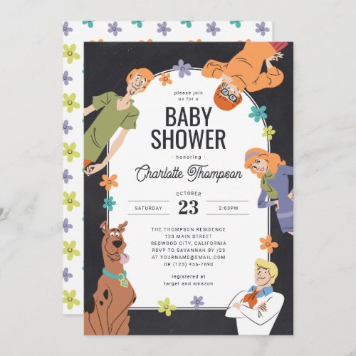 Scooby_Doo Characters  Groovy Baby Shower Invitation