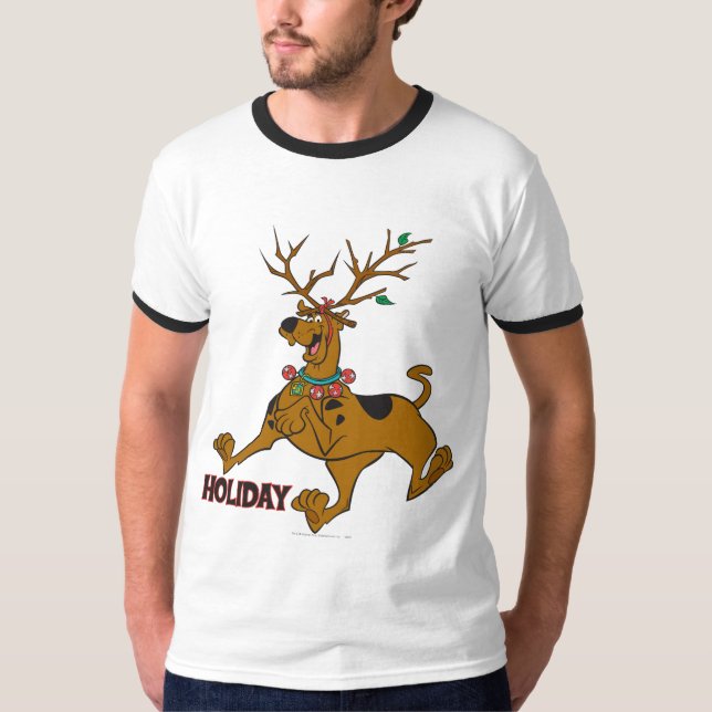 Scooby-Doo Christmas Holiday Antlers T-Shirt (Front)