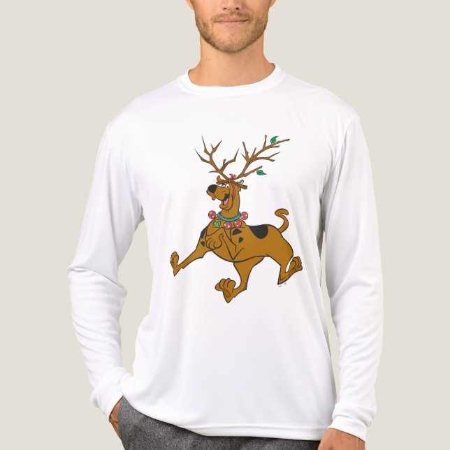 Scooby-Doo Christmas Holiday Antlers Tri-Blend Shirt (Front)