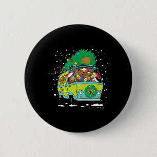 Scooby Doo Christmas Mystery Machine Button