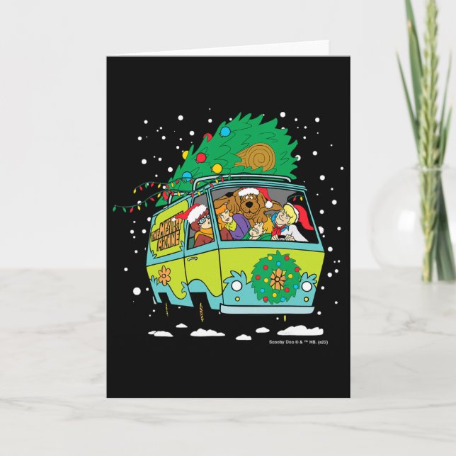 Scooby Doo Christmas Mystery Machine  Card (Front)