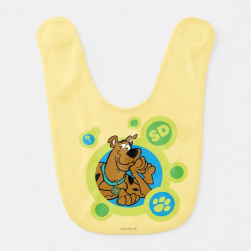 Scooby_Doo Circles SD Badge Baby Bib