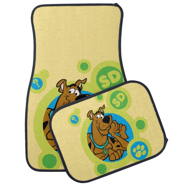 Scooby-Doo Circles SD Badge Car Floor Mat (Set)