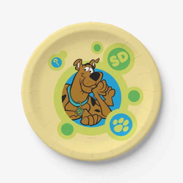 Scooby-Doo Circles SD Badge Paper Plates (Front)