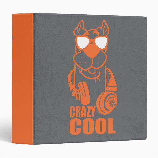 Scooby-Doo "Crazy Cool" Headphone Graphic 3 Ring Binder (Front/Spine)