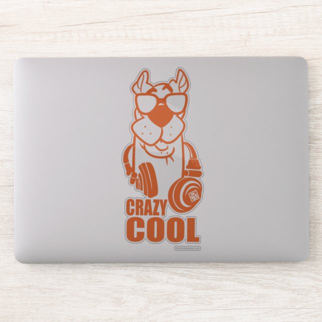 Scooby-Doo "Crazy Cool" Headphone Graphic Sticker (Computer)