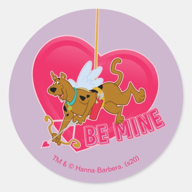Scooby-Doo Cupid - Be Mine Classic Round Sticker (Front)
