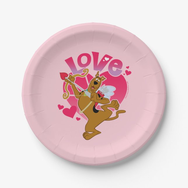 Scooby-Doo Cupid - Love Paper Plates (Front)