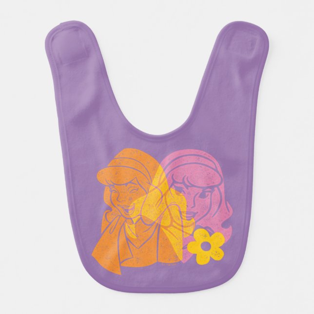 Scooby-Doo | Daphne Flower Portrait Baby Bib (Front)