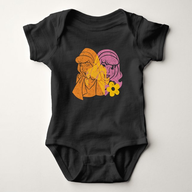 Scooby-Doo | Daphne Flower Portrait Baby Bodysuit (Front)