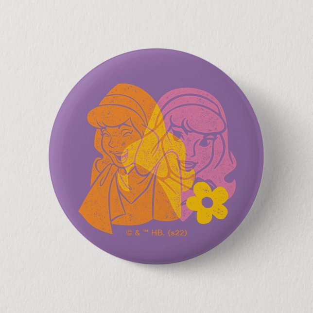 Scooby-Doo | Daphne Flower Portrait Button (Front)
