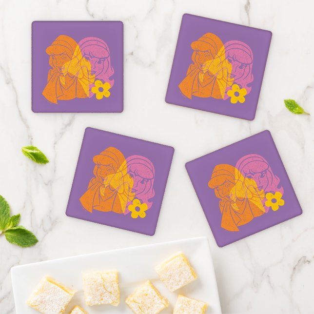 Scooby-Doo | Daphne Flower Portrait Coaster Set (In Situ)