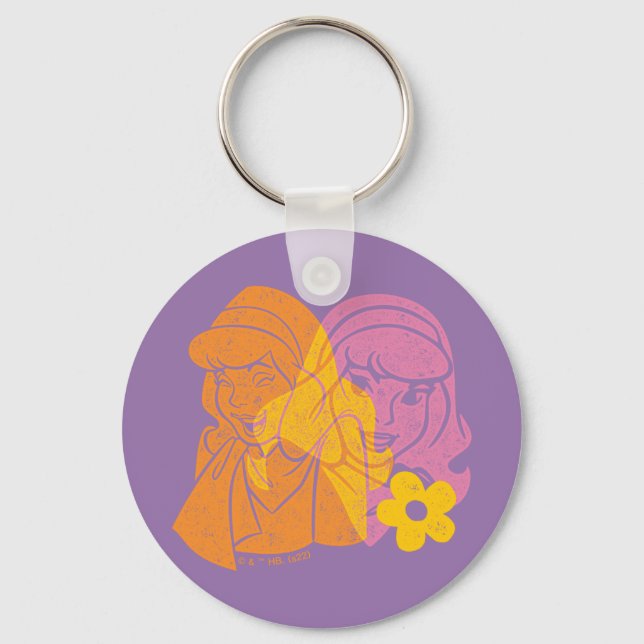 Scooby-Doo | Daphne Flower Portrait Keychain (Front)