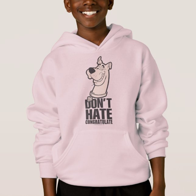 Scooby-Doo "Don't Hate, Congratulate" Graphic Hoodie (Front)