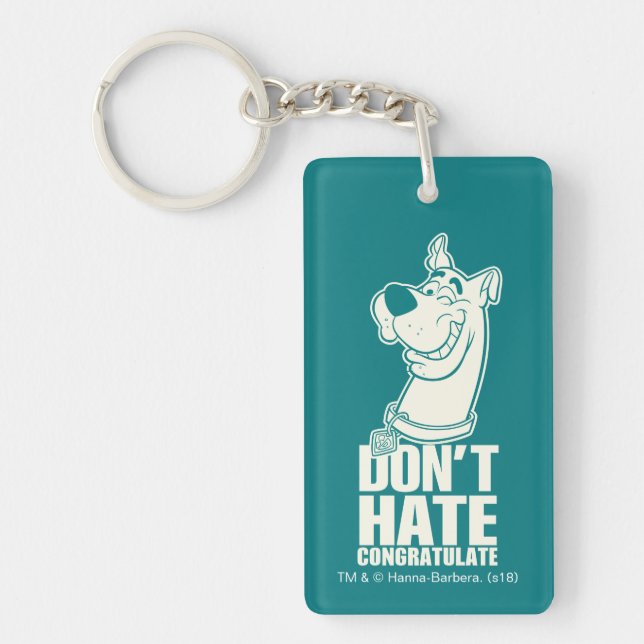 Scooby-Doo "Don't Hate, Congratulate" Graphic Keychain (Front)