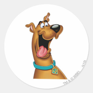 Scooby-Doo Excited Face Classic Round Sticker