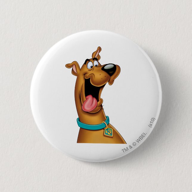 Scooby-Doo Excited Face Pinback Button (Front)