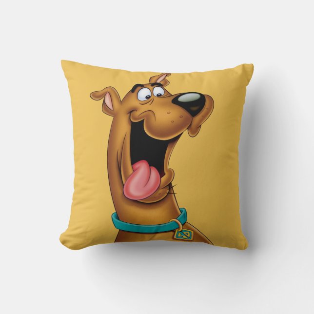 Scooby-Doo Excited Face Throw Pillow (Front)