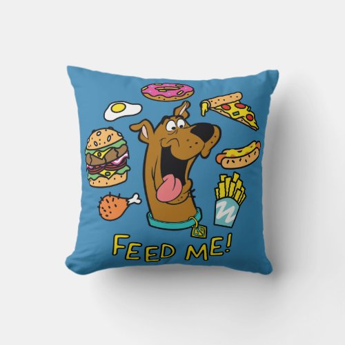Scooby_Doo Feed Me Throw Pillow