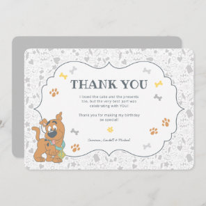 Scooby-Doo First Birthday Thank You Invitation