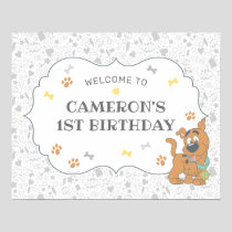 Scooby-Doo First Birthday Welcome Poster