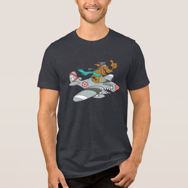 Scooby-Doo Flying Plane Tri-Blend Shirt (Front)