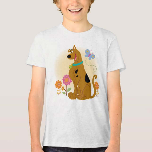 Scooby-Doo Following Butterfly Tri-Blend Shirt (Front)