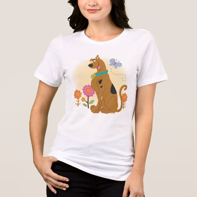 Scooby-Doo Following Butterfly Tri-Blend Shirt (Front)