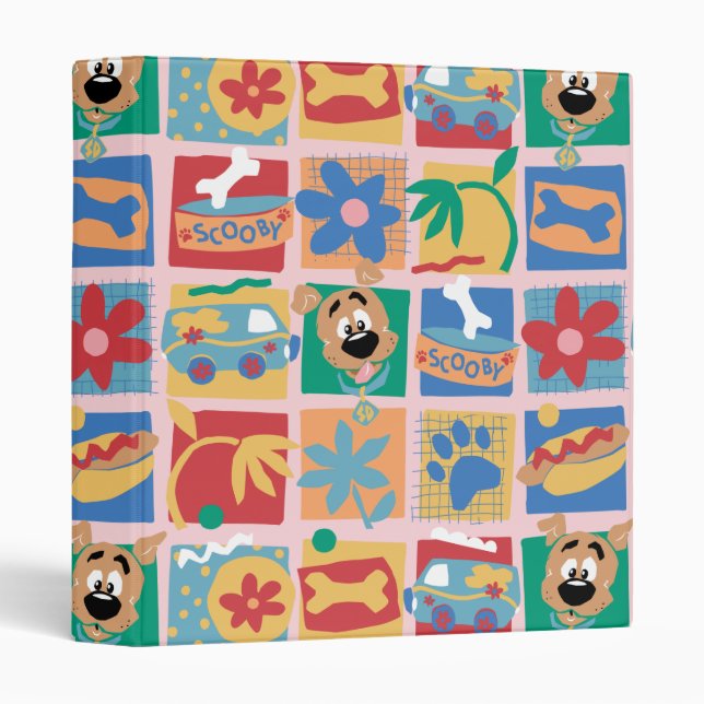 Scooby-Doo | Fun Baby Pattern 3 Ring Binder (Front/Spine)