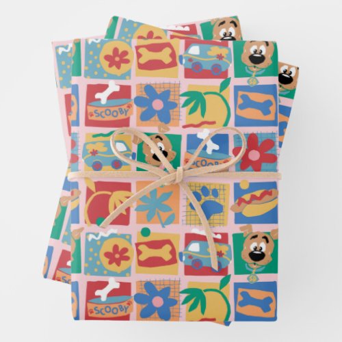 Scooby_Doo  Fun Baby Pattern Wrapping Paper Sheets