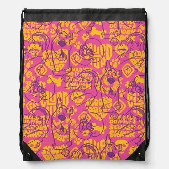 Scooby-Doo | Funky Flower Pattern Drawstring Bag (Front)