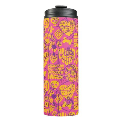 Scooby_Doo  Funky Flower Pattern Thermal Tumbler
