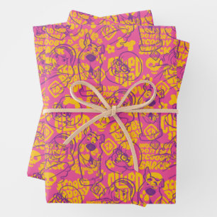 Scooby-Doo   Funky Flower Pattern Wrapping Paper Sheets