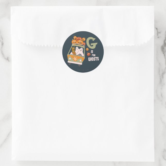 Scooby-Doo | G is for Ghosts Classic Round Sticker (Bag)