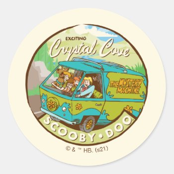 Scooby-doo | Gang Driving Through "crystal Cove" Classic Round Sticker by scoobydoo at Zazzle