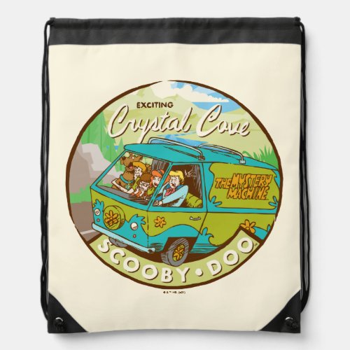 Scooby_Doo  Gang Driving Through Crystal Cove Drawstring Bag