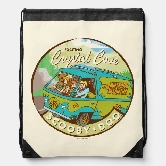 Scooby-Doo | Gang Driving Through "Crystal Cove" Drawstring Bag (Front)