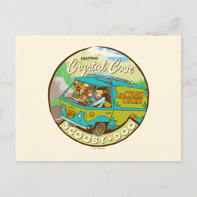 Scooby-Doo | Gang Driving Through "Crystal Cove" Postcard (Front)