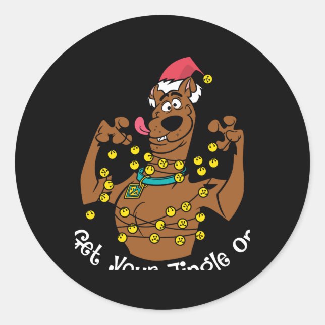 Scooby Doo Get Your Jingle On T Shirt  Classic Round Sticker (Front)