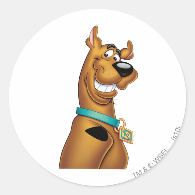 Scooby-Doo Grin Classic Round Sticker (Front)