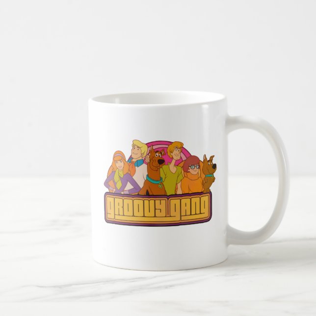 Scooby-Doo | "Groovy Gang" Retro Cartoon Graphic Coffee Mug (Right)