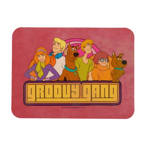 Scooby_Doo  Groovy Gang Retro Cartoon Graphic Magnet