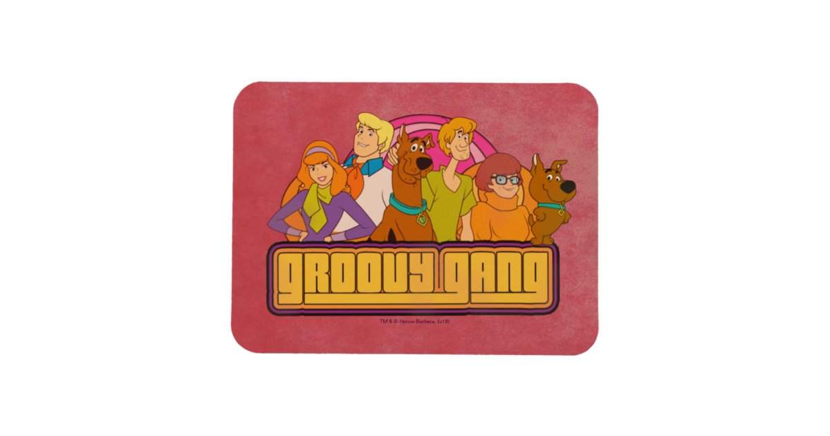 Scooby-Doo, Groovy Gang Retro Cartoon Graphic Magnet