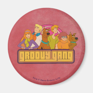 Scooby-Doo "Groovy Gang" Retro Cartoon Graphic Magnet
