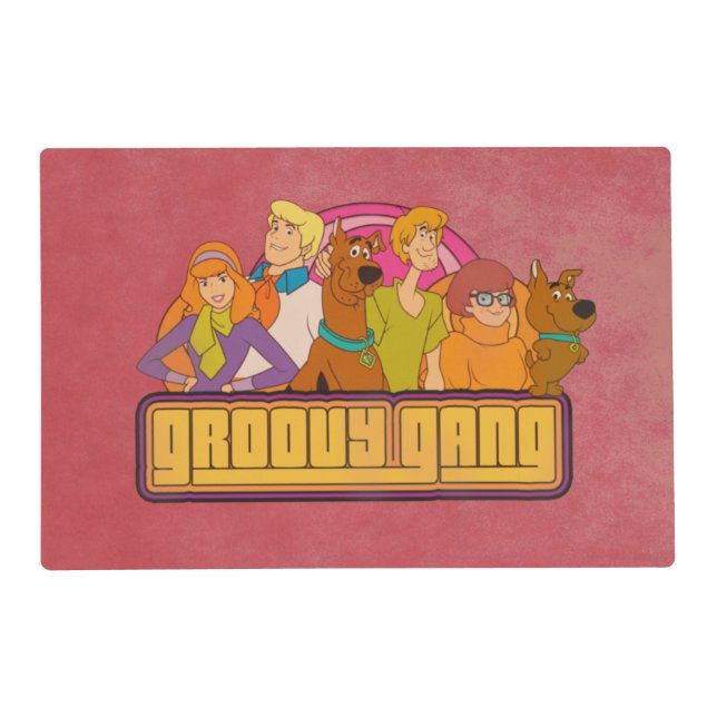 Scooby-Doo | "Groovy Gang" Retro Cartoon Graphic Placemat (Front)