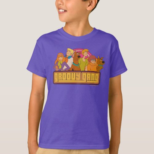 Scooby_Doo  Groovy Gang Retro Cartoon Graphic T_Shirt