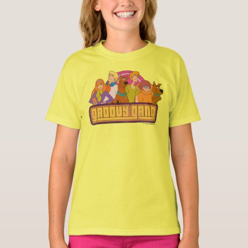 Scooby_Doo  Groovy Gang Retro Cartoon Graphic T_Shirt